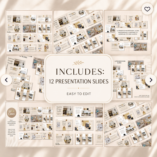 Interior Design Canva Template Bundle – 61 Pages + PLR Rights