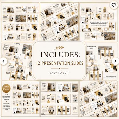 Interior Design Canva Template Bundle – 61 Pages + PLR Rights