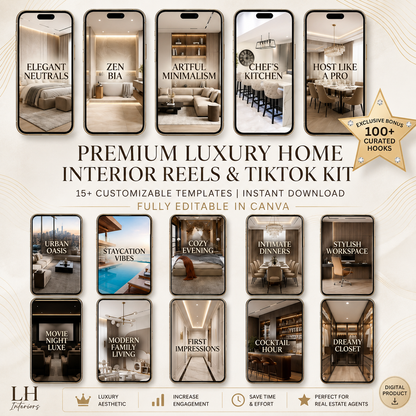 Faceless Luxury Real Estate Reels Bundle + PLR/MRR Rights