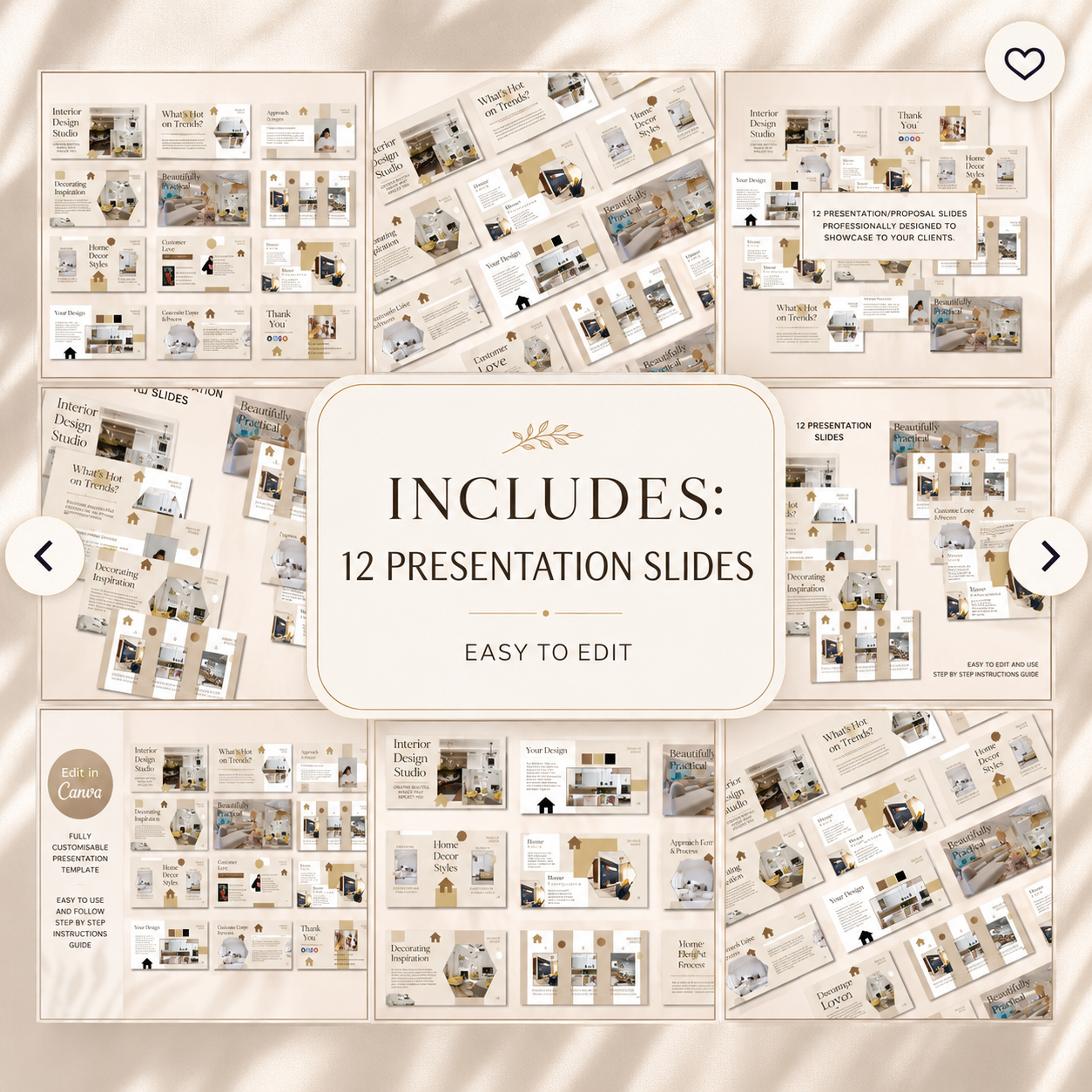 Interior Design Canva Template Bundle – 61 Pages + PLR Rights