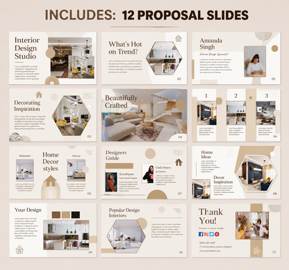 Interior Design Canva Template Bundle – 61 Pages + PLR Rights