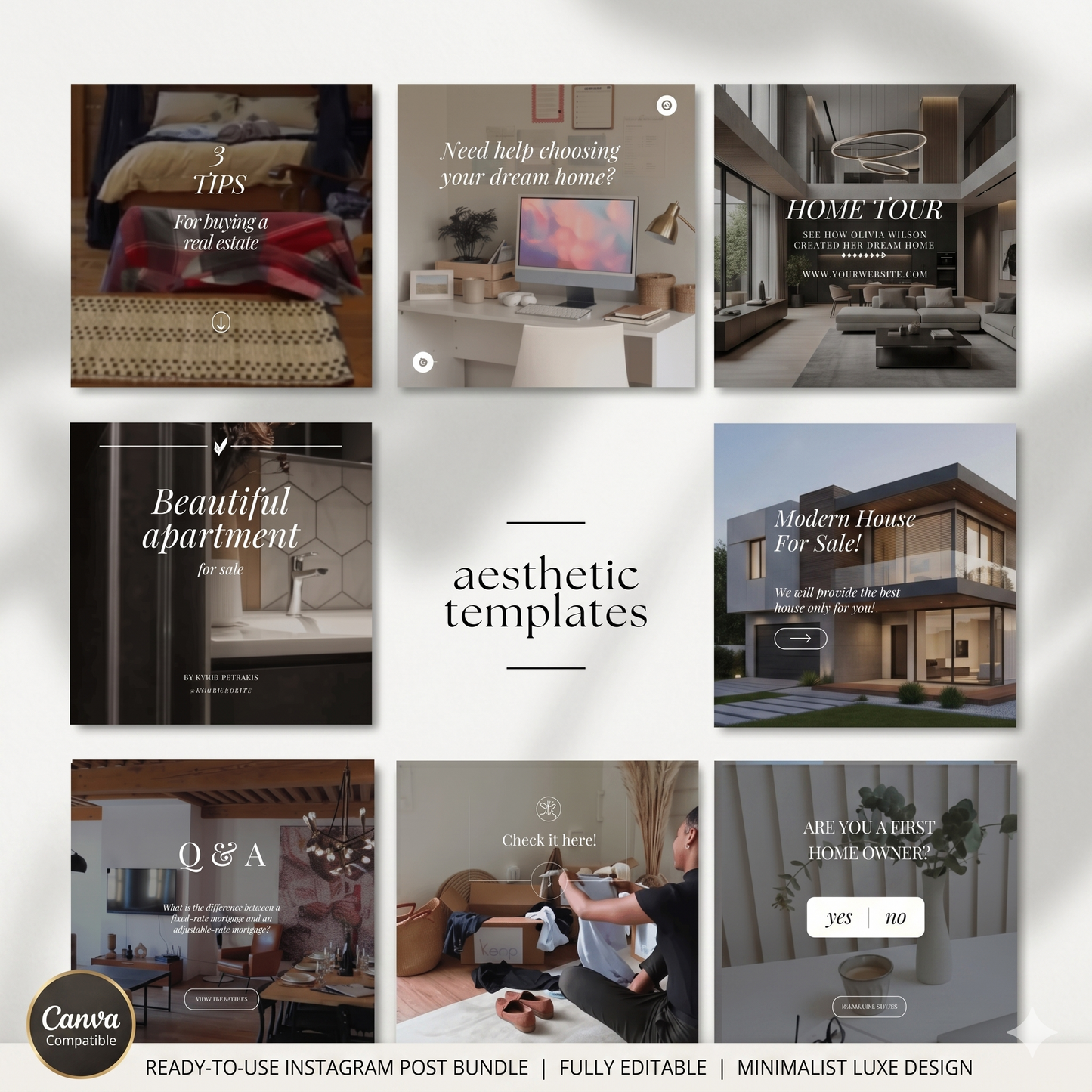 Luxury Real Estate Canva Marketing Bundle – 200 Templates + PLR/MRR Rights