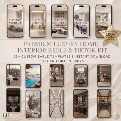 Faceless Luxury Real Estate Reels Bundle + PLR/MRR Rights