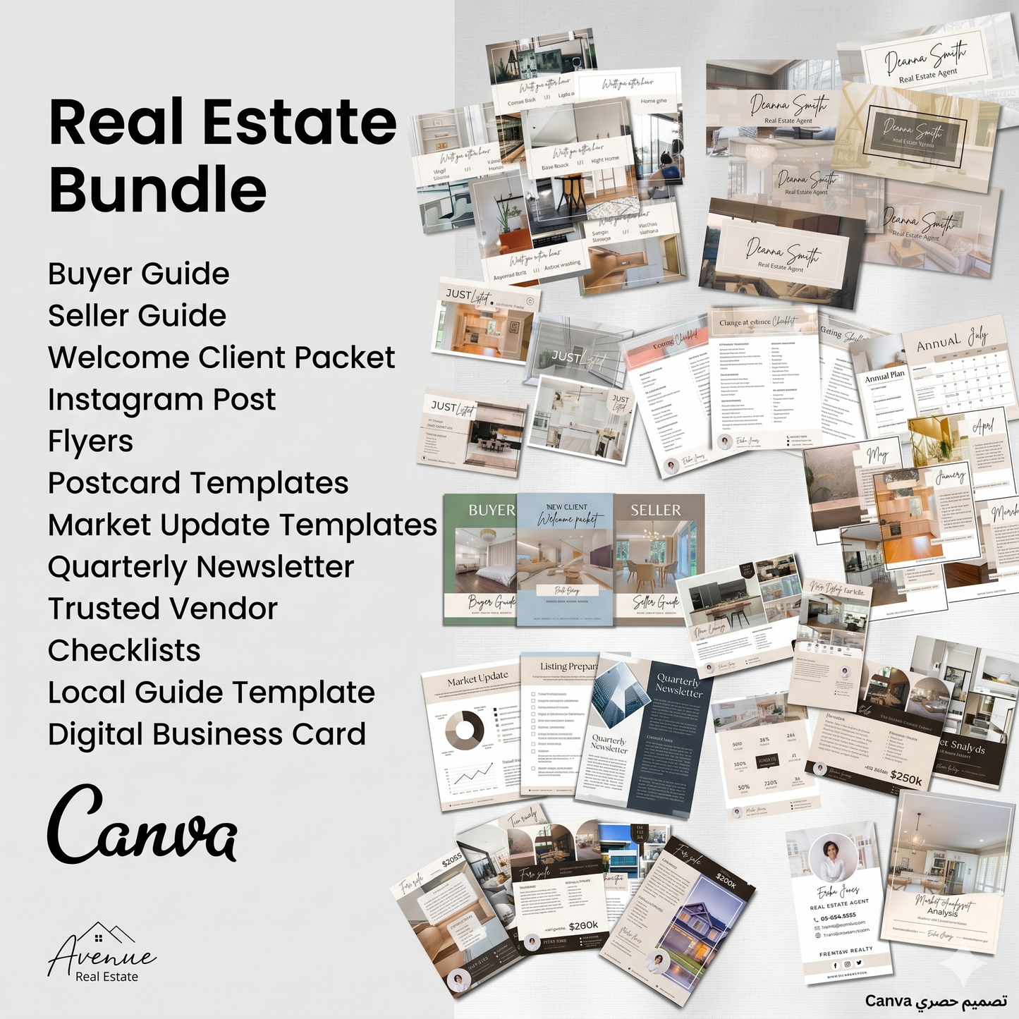Real Estate Canva Template Bundle – 170+ Templates + PLR Rights