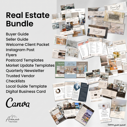 Real Estate Canva Template Bundle – 170+ Templates + PLR Rights